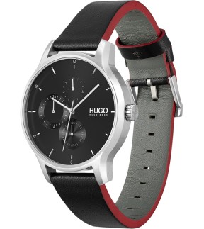 HUGO BOSS Bounce Multifunction Black Leather Strap 1530212