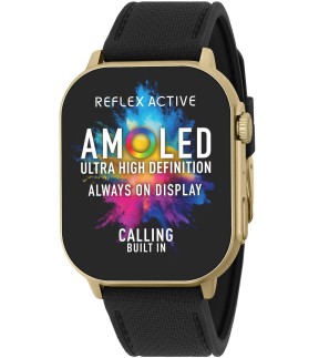 REFLEX Smartwatch Black Silicone Strap RA29-2184
