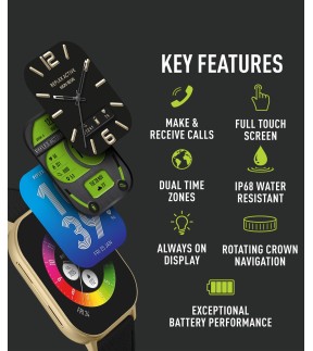 REFLEX Smartwatch Black Silicone Strap RA29-2184