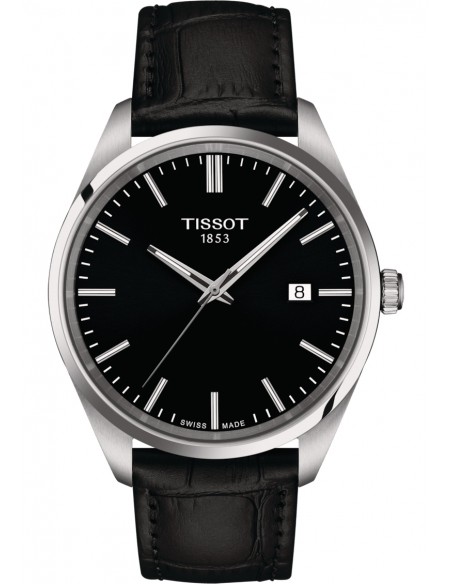 TISSOT PR 100 Black Leather Strap T1504101605100