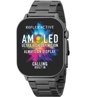 REFLEX Smartwatch Black Stainless Steel Bracelet RA29-4082