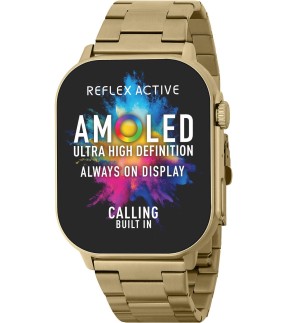 REFLEX Smartwatch Yellow Gold Stainless Steel Bracelet RA29-4084