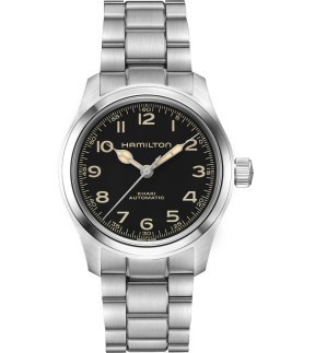 Ρολόι HAMILTON Khaki Field Murph 38mm Με Αυτόματο Μηχανισμό Και Ασημί Ατσάλινο Μπρασελέ H70405130