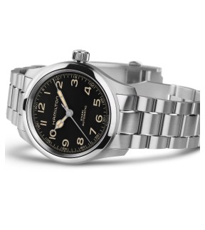 Ρολόι HAMILTON Khaki Field Murph 38mm Με Αυτόματο Μηχανισμό Και Ασημί Ατσάλινο Μπρασελέ H70405130