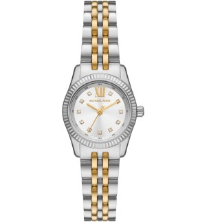 Ρολόι MICHAEL KORS Lexington Με Κίτρινο Χρυσό-Ασημί Ατσάλινο Μπρασελέ MK4740