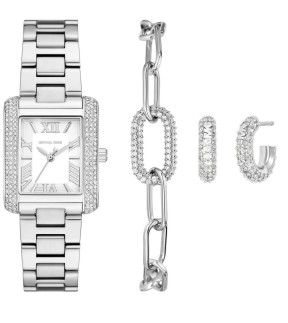 MICHAEL KORS Emery Set Silver Stainless Steel Bracelet MK4839SET