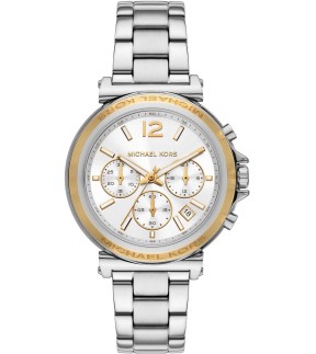 Ρολόι MICHAEL KORS Maren Με Χρονογράφο Και Ασημί Ατσάλινο Μπρασελέ MK7495