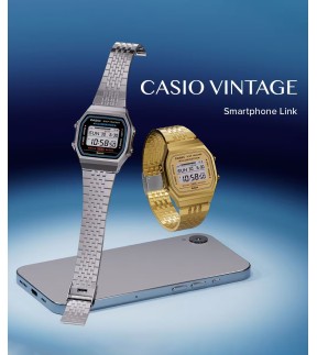 CASIO Vintage Silver Stainless Steel Bracelet ABL-100WE-1AEF