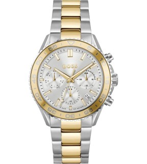 HUGO BOSS Runner Multifunction Yellow Gold-Silver Stainless Steel Bracelet 1502756