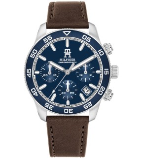 Ρολόι TOMMY HILFIGER Με Χρονογράφο Και Καφέ Δερμάτινο Λουράκι 1792163