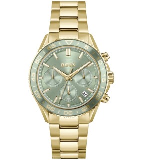 HUGO BOSS Runner Chronograph Yellow Gold Stainless Steel Bracelet 1502755