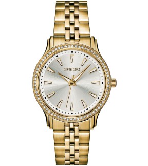 GREGIO Fleur Yellow Gold Stainless Steel Bracelet GR550020