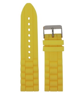 TZEVELION Yellow Silicone Strap 24mm