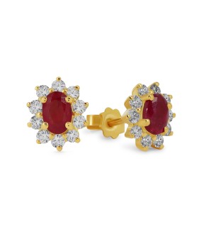 VITOPOULOS Woman Earrings Yellow Gold 18CT With Stones