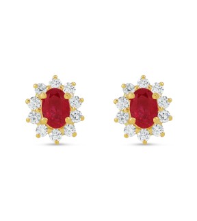 VITOPOULOS Woman Earrings Yellow Gold 18CT With Stones