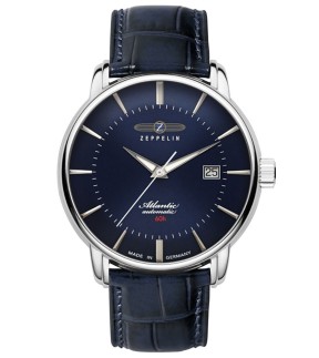 ZEPPELIN Atlantic Automatic Blue Leather Strap 8460-3