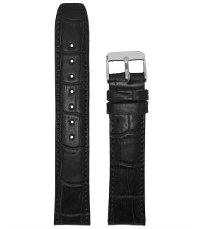 TZEVELION Black Croco Leather Strap 26mm