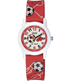 Q&Q Kids Red Silicone Strap V22A-010VY