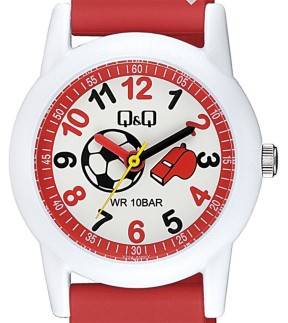 Q&Q Kids Red Silicone Strap V22A-010VY