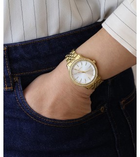 GREGIO Fleur Yellow Gold Stainless Steel Bracelet GR550020