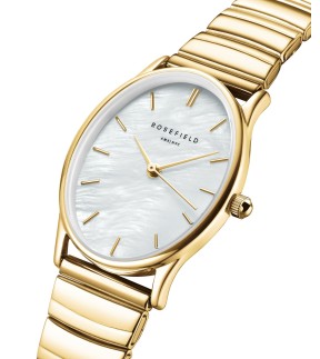 ROSEFIELD The Oval Yellow Gold Stainless Steel Bracelet OVWGSG-OV16