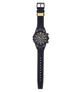 CASIO Edifice Chronograph Black Leather Strap EFS-S640ZE-1AER
