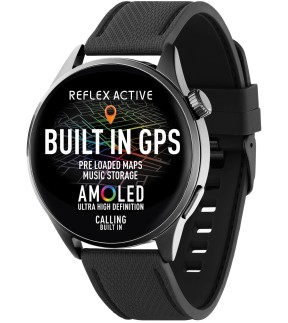 REFLEX Smartwatch Black Silicone Strap RA45-2218