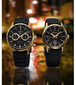 Ρολόι SEIKO Conceptual Με Χρονογράφο Και Μαύρο Λουράκι Σιλικόνης SSB446P1