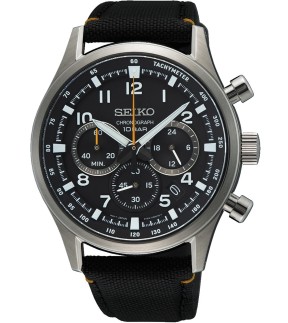 SEIKO Conceptual Chronograph Black Fabric Strap SSB449P1