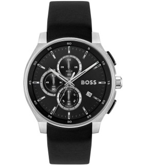 HUGO BOSS Peak Chronograph Black Leather Strap 1530212