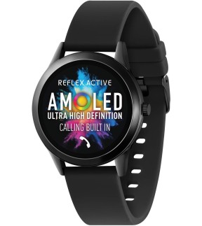 REFLEX Smartwatch Black Silicone Strap RA31-2195