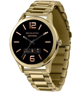 REFLEX Smartwatch Yellow Gold Stainless Steel Bracelet RA31-4100