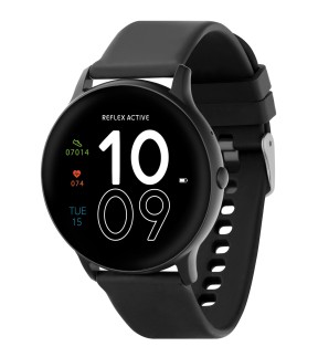 REFLEX Smartwatch Black Silicone Strap & Earbud Set RA36-2198-TWS