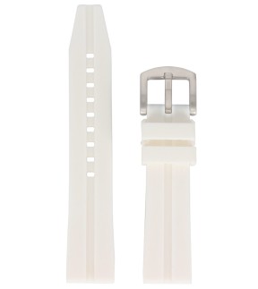 TZEVELION White Silicone Strap 22mm