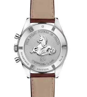 Preowned Watch OMEGA Speedmaster Anniversary Series Chronograph Brown Leather Strap