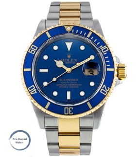 Προϊδιόκτητο Ρολόι Vitage ROLEX Submariner Με Δίχρωμο Ατσάλινο Μπρασελέ 16613