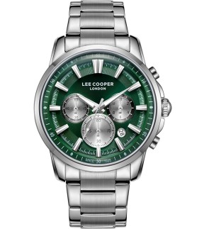 LEE COOPER Chronograph Silver Metal Bracelet LC08068.370