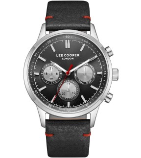 LEE COOPER Multifunction Black Leather Strap LC08001.351