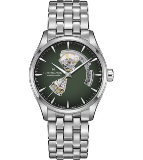 Ρολόι HAMILTON Jazzmaster Open Heart Με Αυτόματο Μηχανισμό Και Ασημί Ατσάλινο Μπρασελέ H32705160