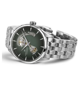 Ρολόι HAMILTON Jazzmaster Open Heart Με Αυτόματο Μηχανισμό Και Ασημί Ατσάλινο Μπρασελέ H32705160