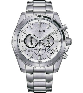CITIZEN Chronograph Silver Stainless Steel Bracelet AN8200-50A