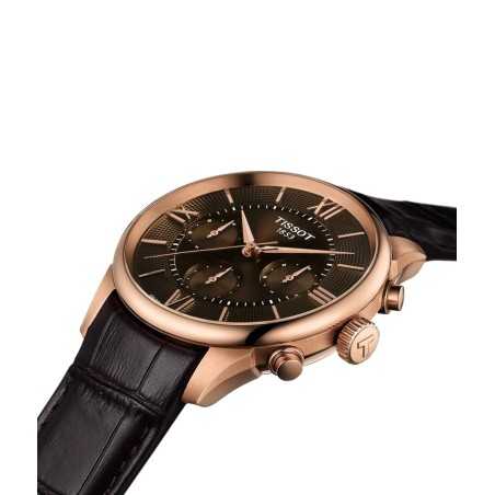 Ρολόι TISSOT Chemin Des Tourelles Με Αυτόματο Μηχανισμό Και Καφέ Δερμάτινο Λουράκι T1394623629800