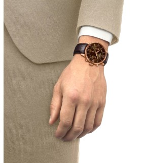 TISSOT Chemin Des Tourelles Automatic Brown Leather Strap T1394623629800
