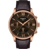 Ρολόι TISSOT Chemin Des Tourelles Με Αυτόματο Μηχανισμό Και Καφέ Δερμάτινο Λουράκι T1394623629800