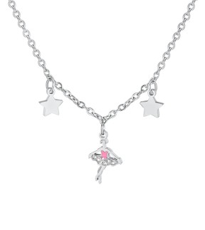 LUCA BARRA Kid Necklace Silver Stainless Steel JC154