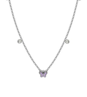 LUCA BARRA Kid Necklace Silver Stainless Steel JC145