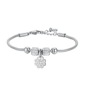 LUCA BARRA Kid Silver Steel Bracelet JB182