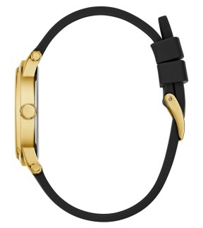 Ρολόι GUESS Annette Με Μαύρο Καουτσούκ Λουράκι GW0860L1