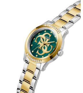 Ρολόι GUESS Annette Με Κίτρινο Χρυσό-Ασημί Ατσάλινο Μπρασελέ GW0861L4