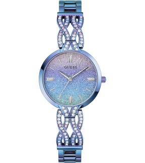 Ρολόι GUESS Coral Με Μπλε Ιριδίζον Ατσάλινο Μπρασελέ GW0868L3